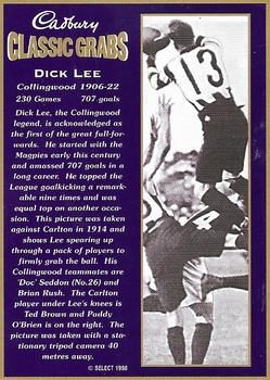 1998 Cadbury Classic Grabs #1 Dick Lee Back
